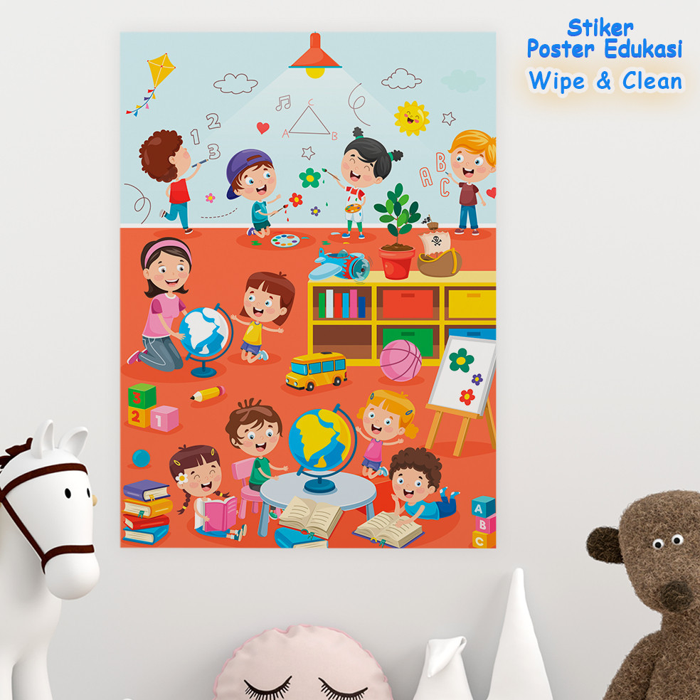 Jual Stiker Poster Dinding Gambar Animasi Edukasi Anak Smart | Shopee ...