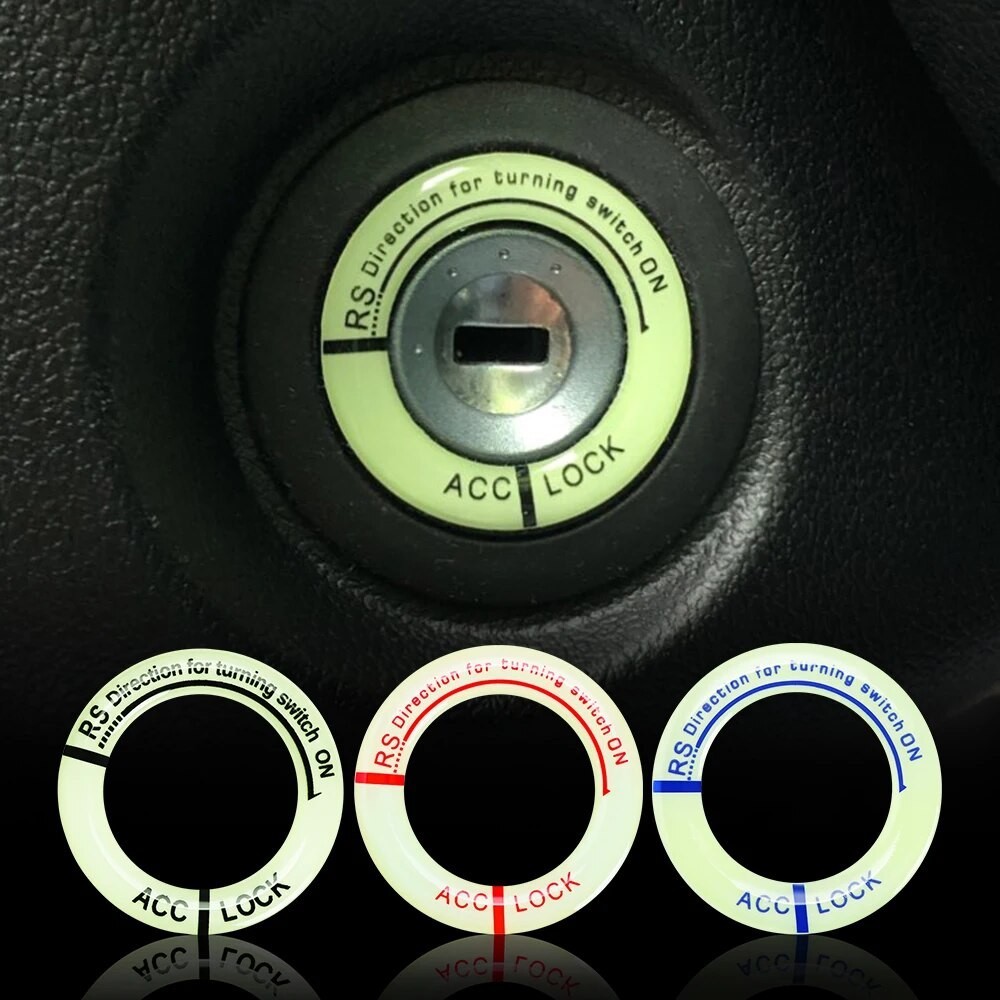 Jual Night Luminous Car Ignition Key Ring Stickers 3D Decals For Nissan