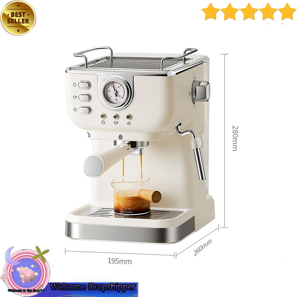 Jual Trieste Mesin Kopi Espresso Coffee Maker Frothing 20 Bar 1050W 1 ...