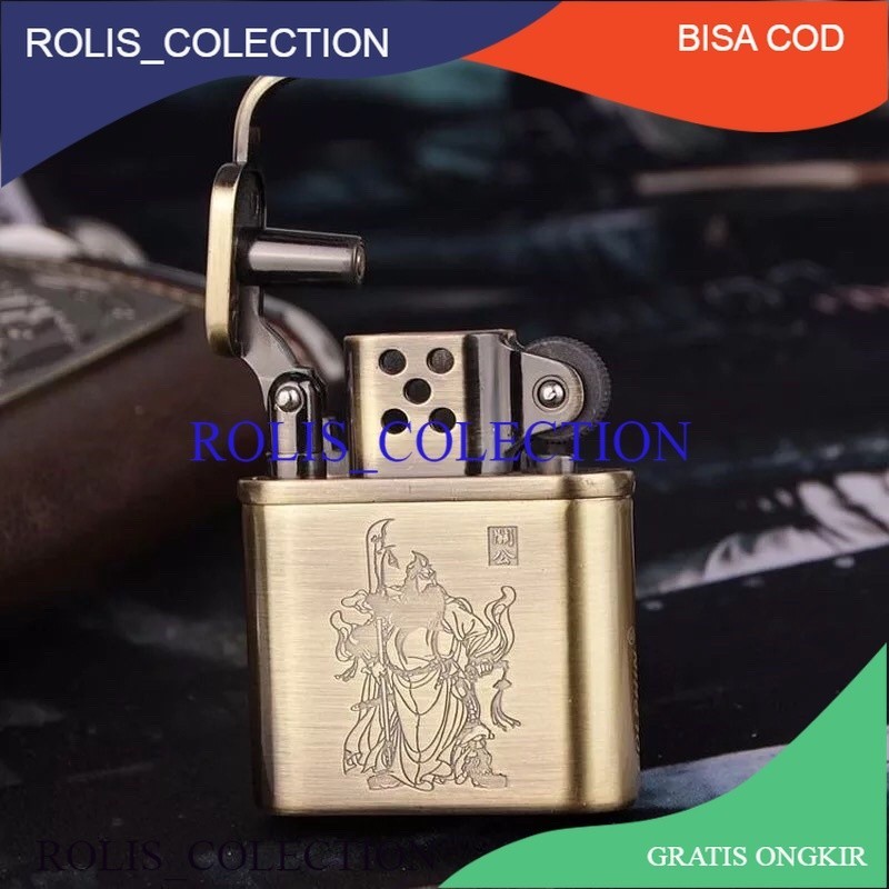 Jual ROLIS NEW... Korek Api Antik Korek Isi ulang Gas Korek Motif Antik ...