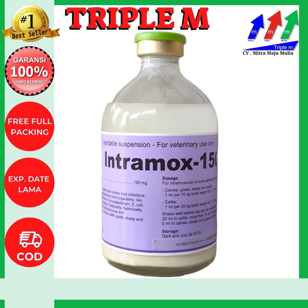 Jual INTRAMOX 150 100 ml - Antibiotik Hewan Amoxycillin Spektrum Luas ...