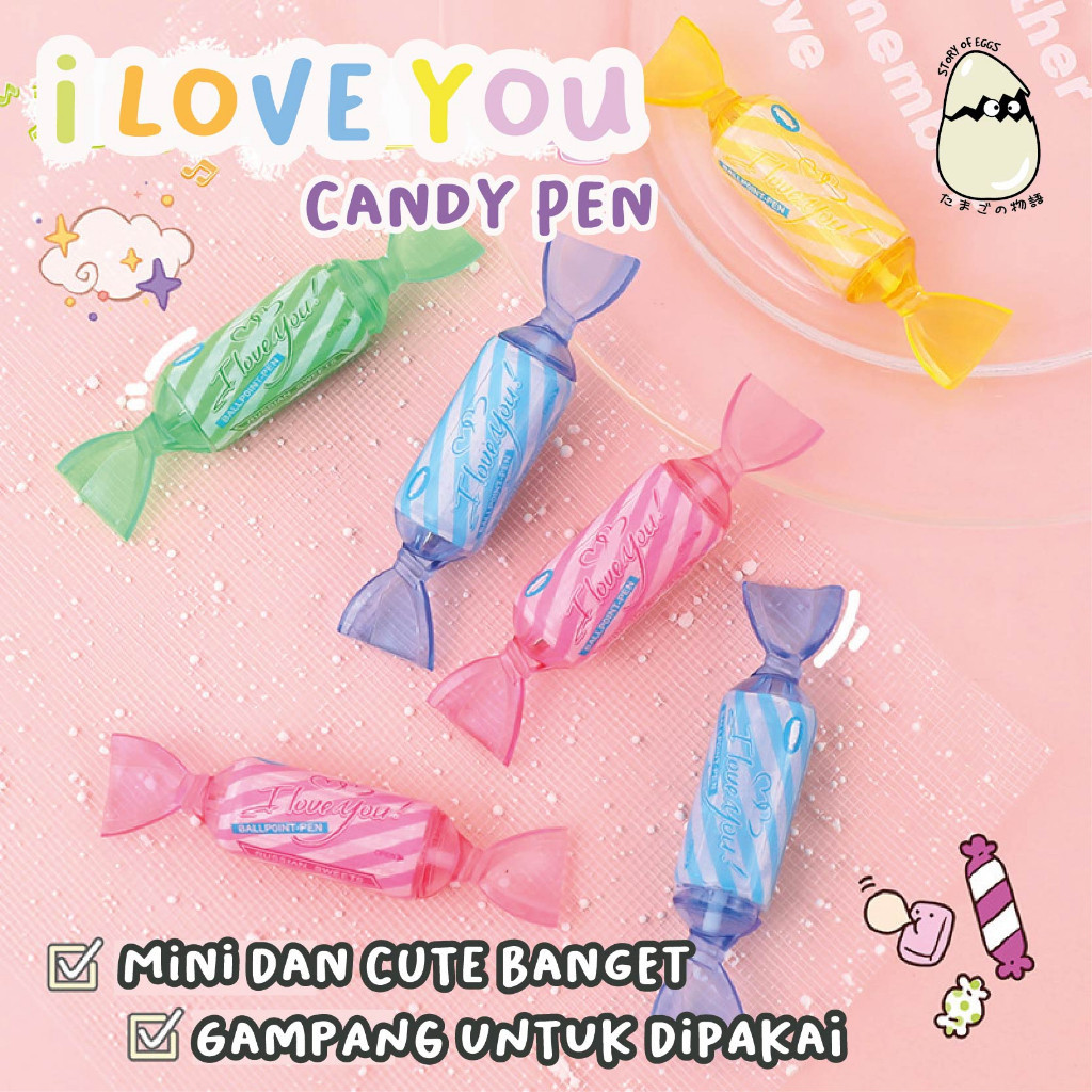 Jual Cute Candy Pen l I Love You Pen l Pen Aesthetic l Pena High ...