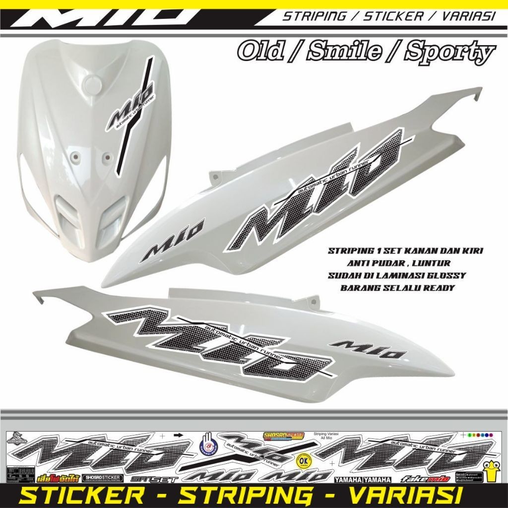 Jual LIS MIO STRIPING STICKER VARIASI MIO SPORTY URBAN mio old carbu ...