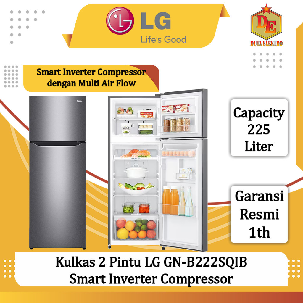 Jual Kulkas Pintu Lg Gn B Sqib Smart Inverter Compressor Shopee Indonesia