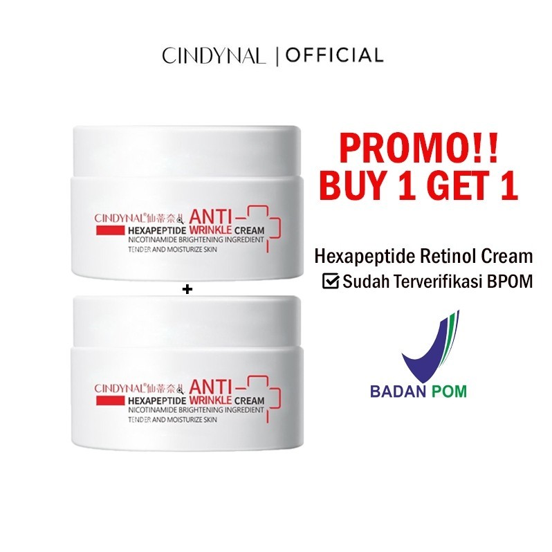 Jual Buy 1 Get 1 Bpom Cindynal Moisturizer Krim Retinol Pemutih Wajah Bintik Hitam Anti 8125