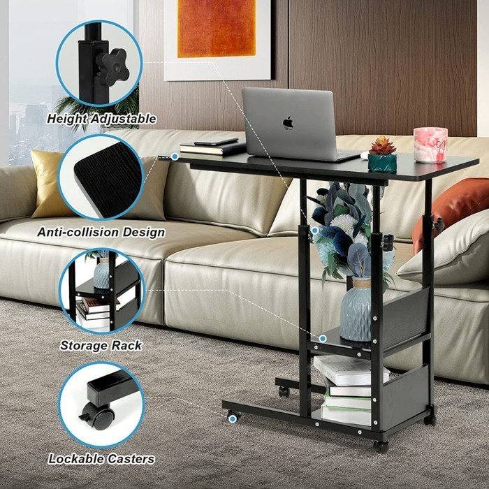 Jual Meja Laptop / Meja Rak Belajar/Kerja Lipat Adjustable Portable + 2 ...