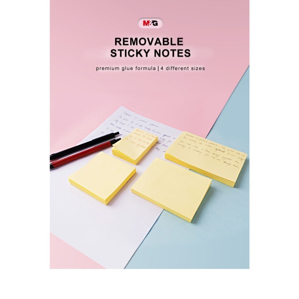 Jual Sticky Notes M&G Yellow 100 Sheet Kertas Memo M&G isi 100 Lembar ...