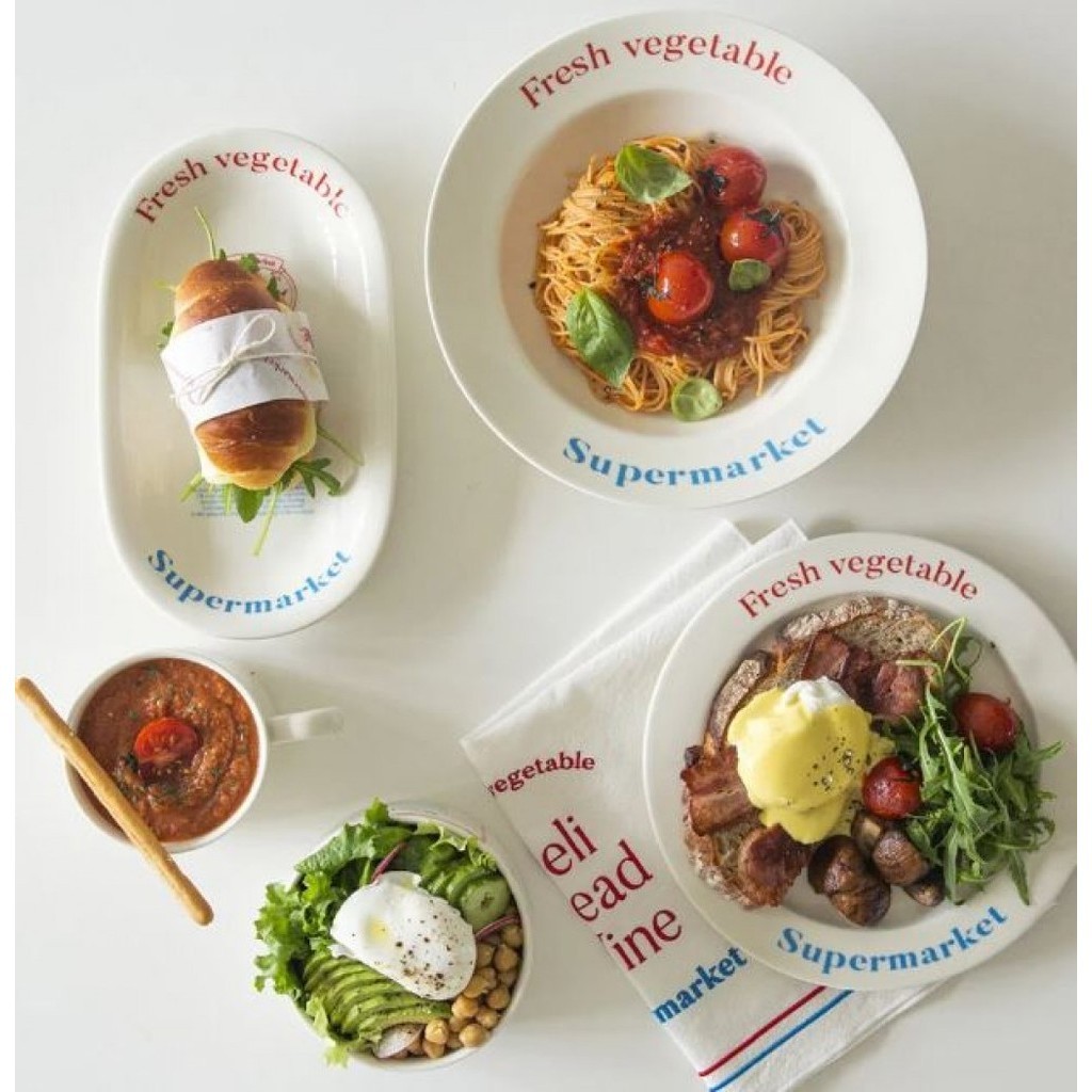Jual Set Satuan Piring Makan Perancis - WHITE by Plateful Co | Shopee ...