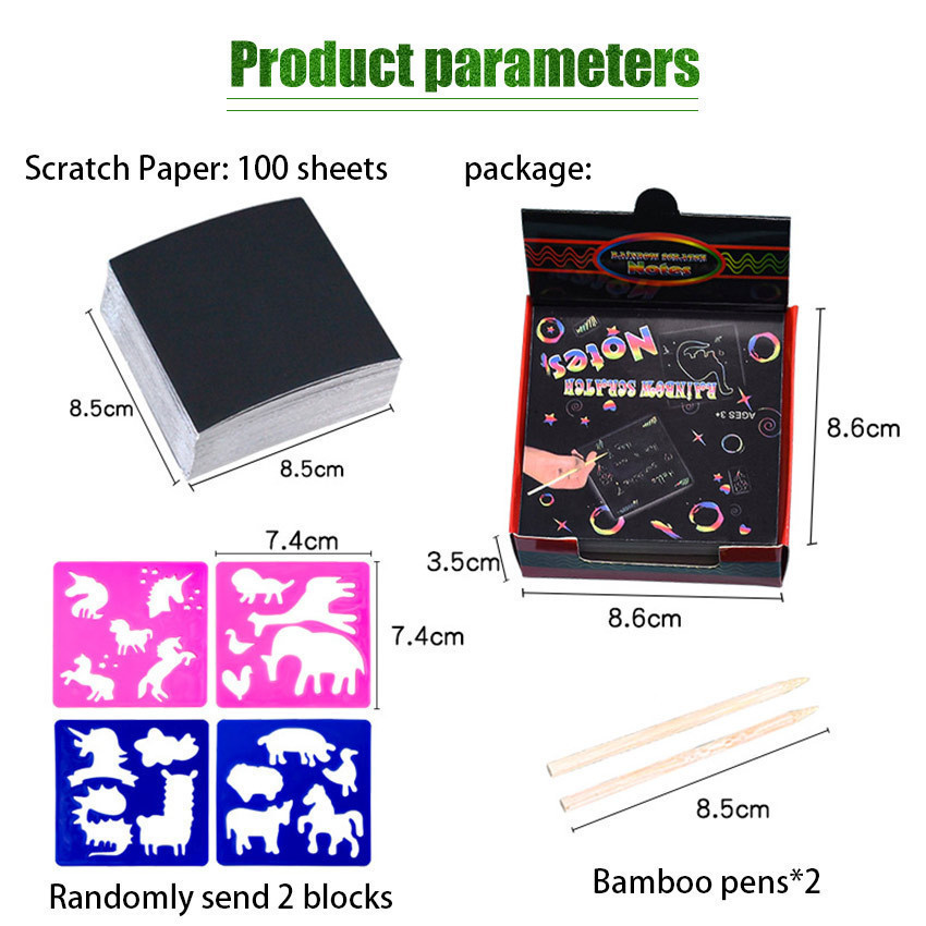 Jual Scratch Note Magic Color Rainbow Kertas Gambar Gosok Mewarnai Anak ...