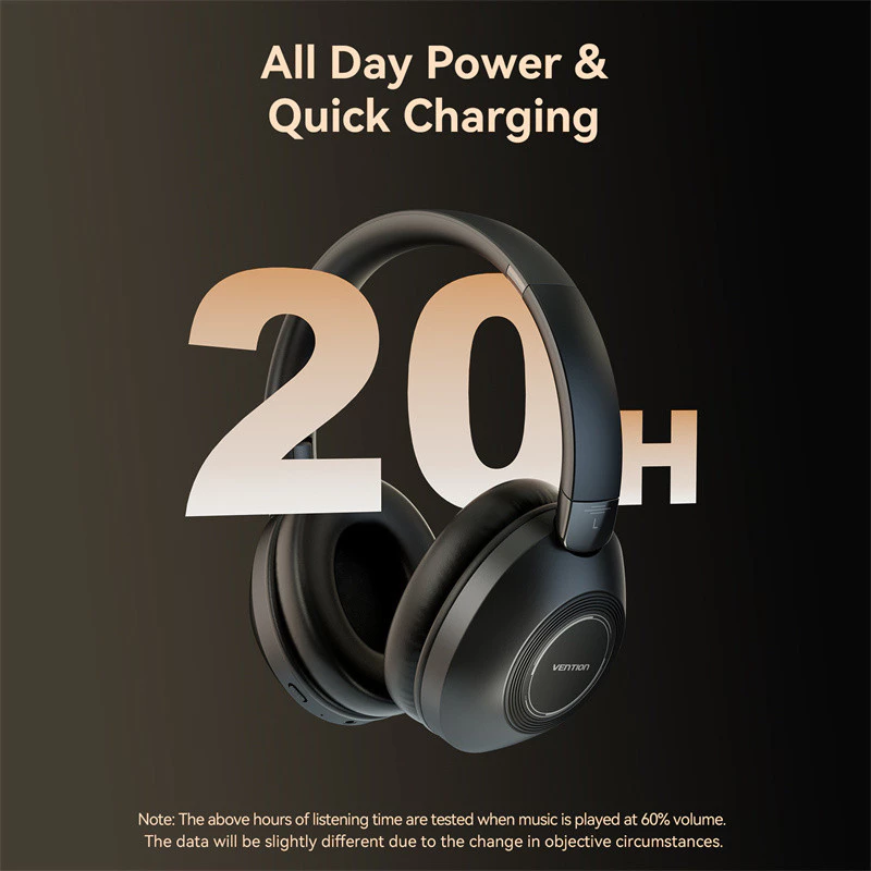 Vention Wireless Headphone ENC Bluetooth Headset Earphone