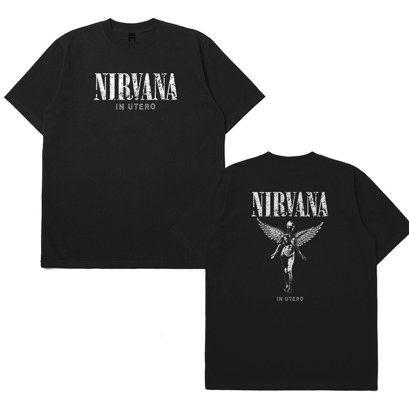 Sweat-Shirt Nirvana In Utero Officiel Unisex - Logo Angelic Band Blanc | Taille M