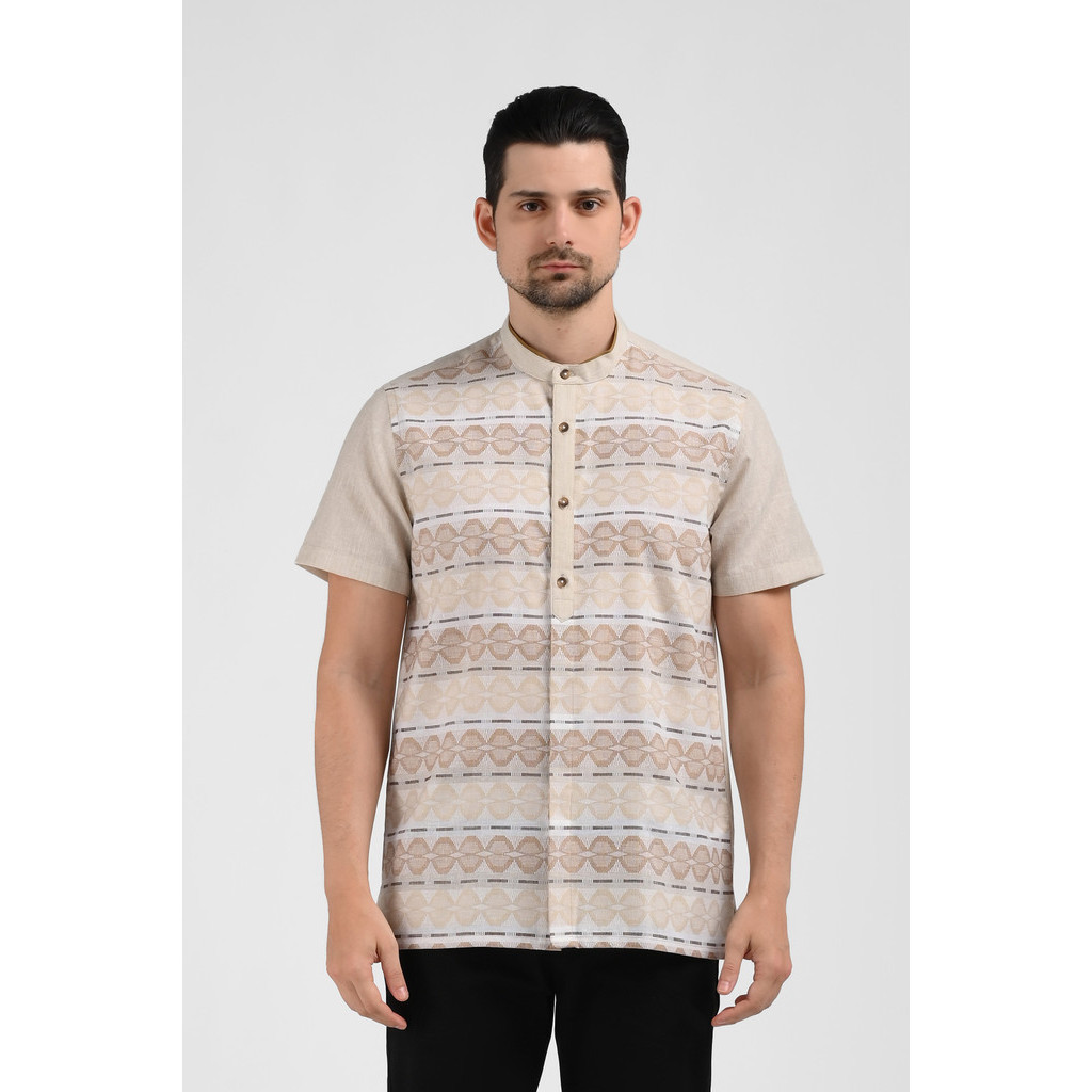 Little M Short Sleeve Kemeja Koko Casual Chambray Slub
