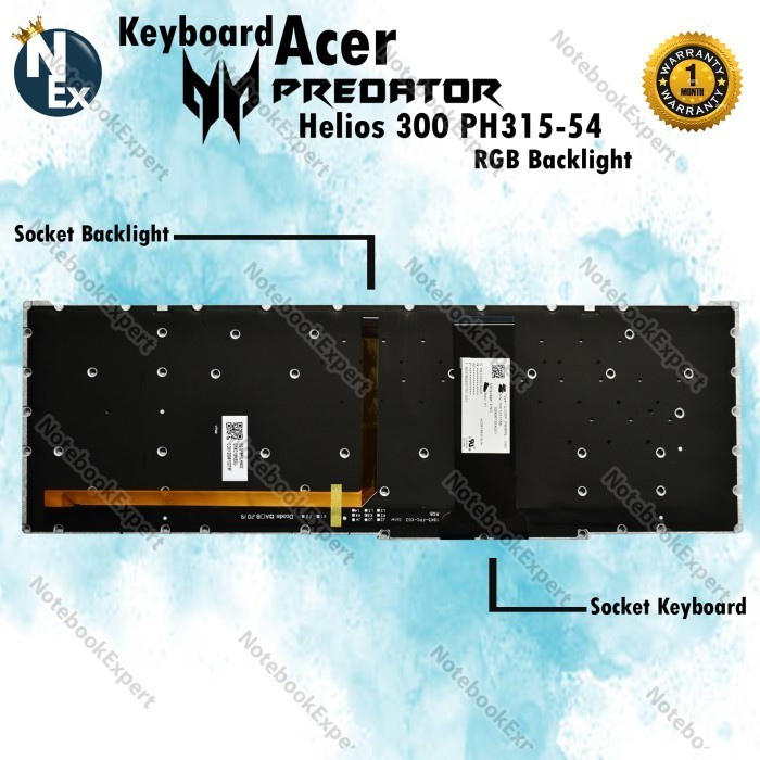 Jual Keyboard Acer Predator Helios 300 PH315-54 RGB Backlight | Shopee ...