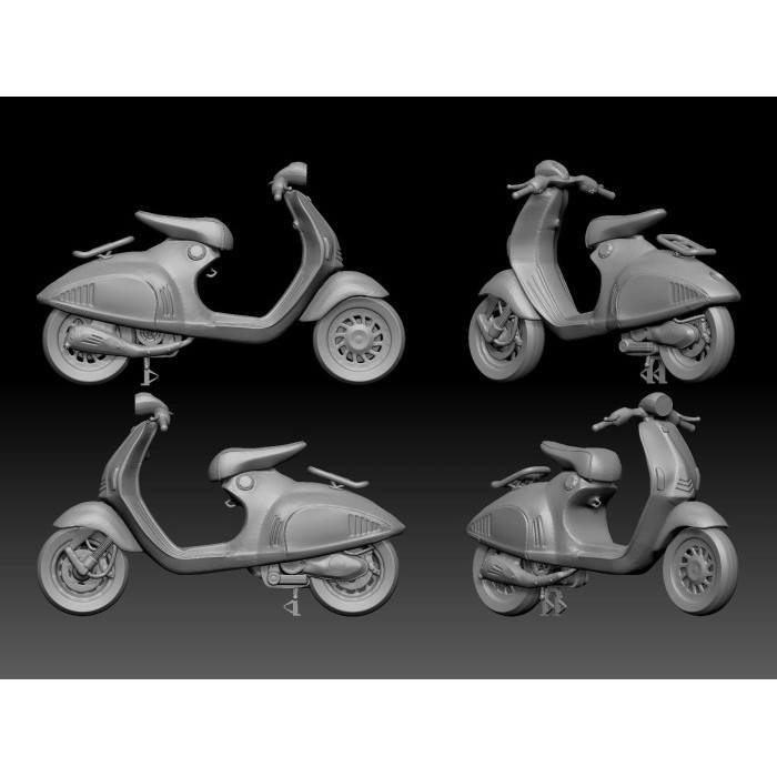 Jual MINIATUR FIGURE SKALA 1/64 DIORAMA DIECAST motor scooter vespa ...