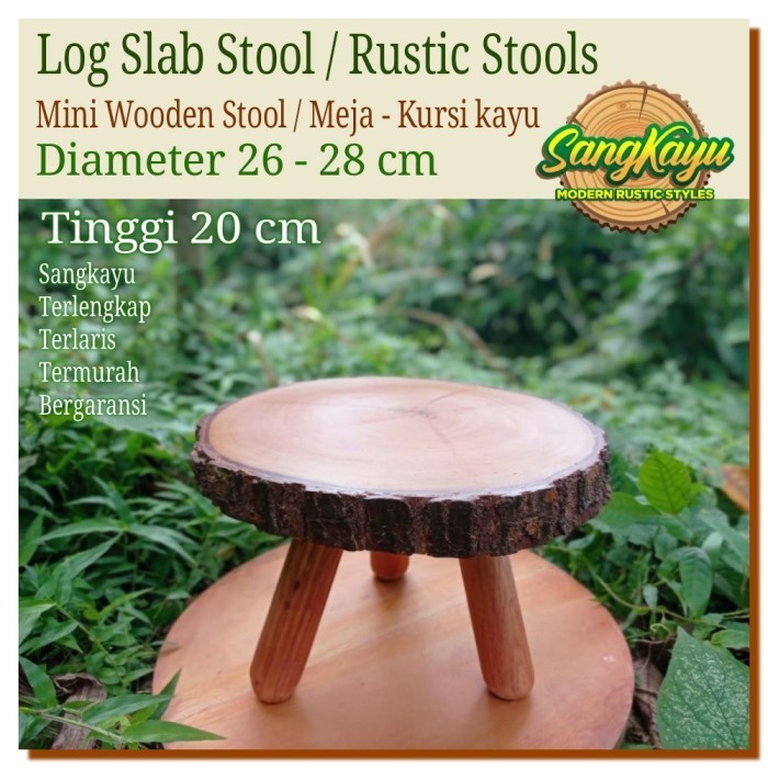 Jual Meja Kursi Stool 26 28 20cm Meja Tanaman Hias Meja Kayu Mini Rustic Shopee Indonesia 8922