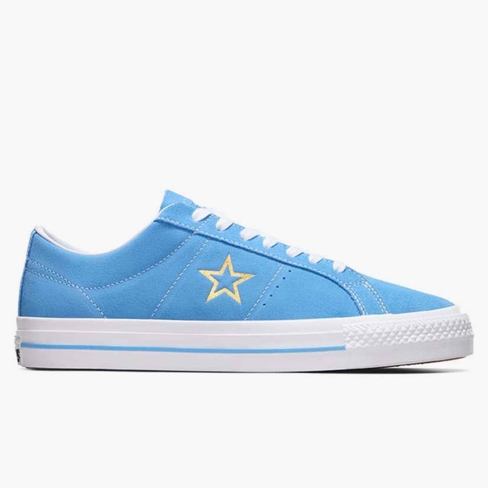 Jual Sepatu Sneakers Pria Converse One Star Pro Suede Blue