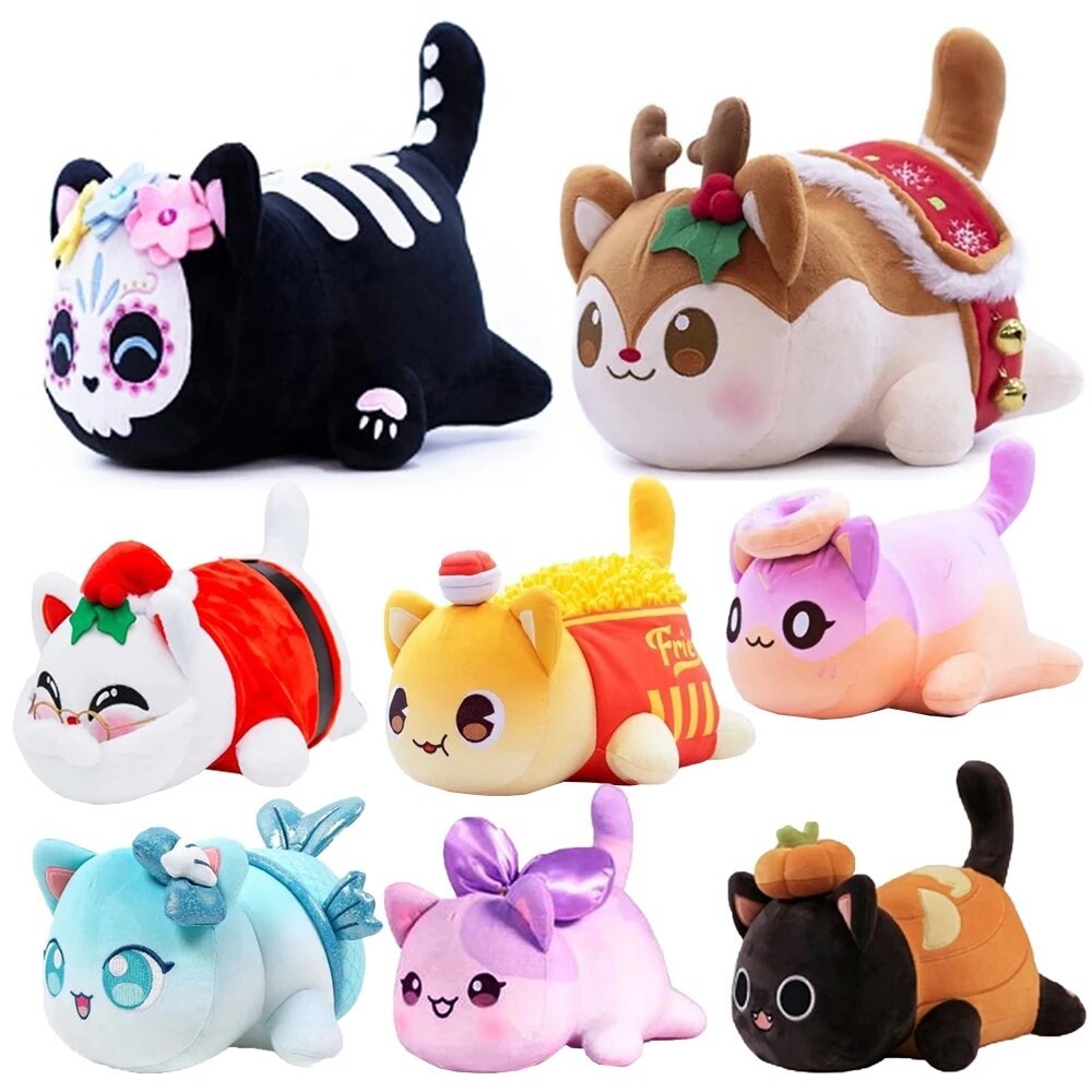 Jual Aphmau Meows Cat Plush Toy Soft Meemeow Stuffed Donut Cat Plushes ...