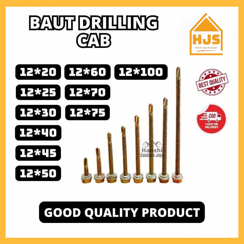 Jual Baut Drilling Galvalum Baja Ringan 50 Pcs Per Plastik / Baut ...