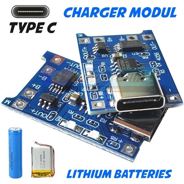 Jual Kit Modul DIY Charger Baterai TP4056 Power Bank Li-ion 5V 1A Type ...
