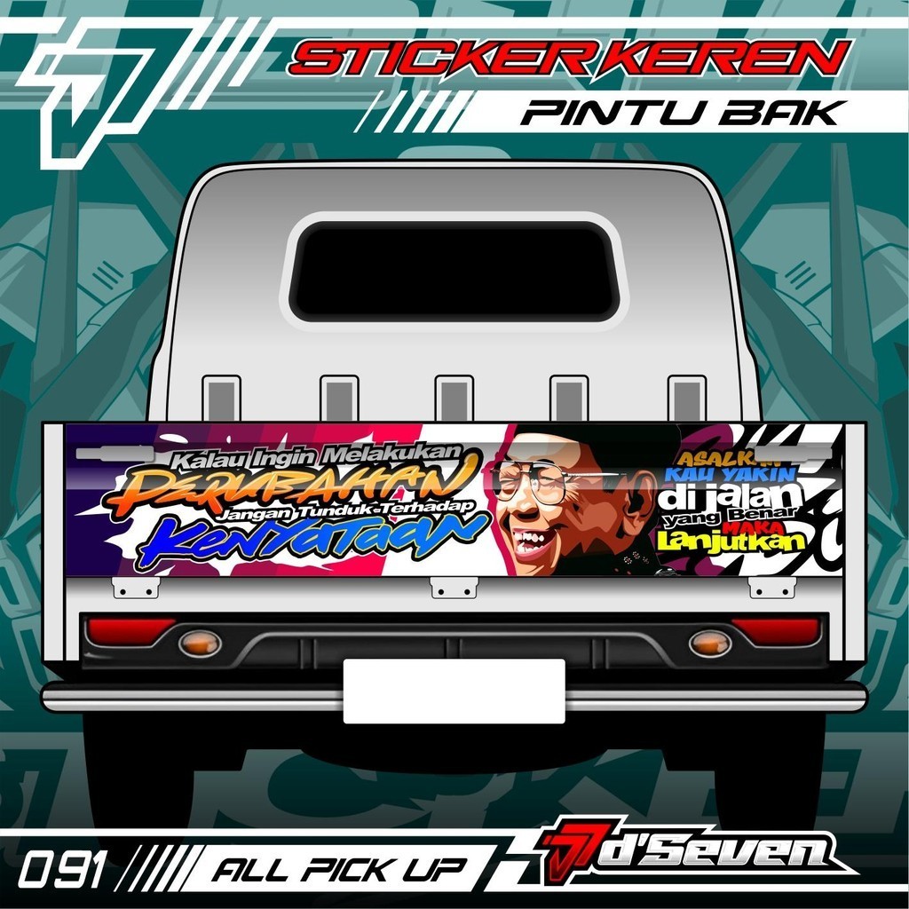 Jual Stiker Pintu Belakang Bak All Pick UP GUS DUR MELAKUKAN PERUBAHAN ...