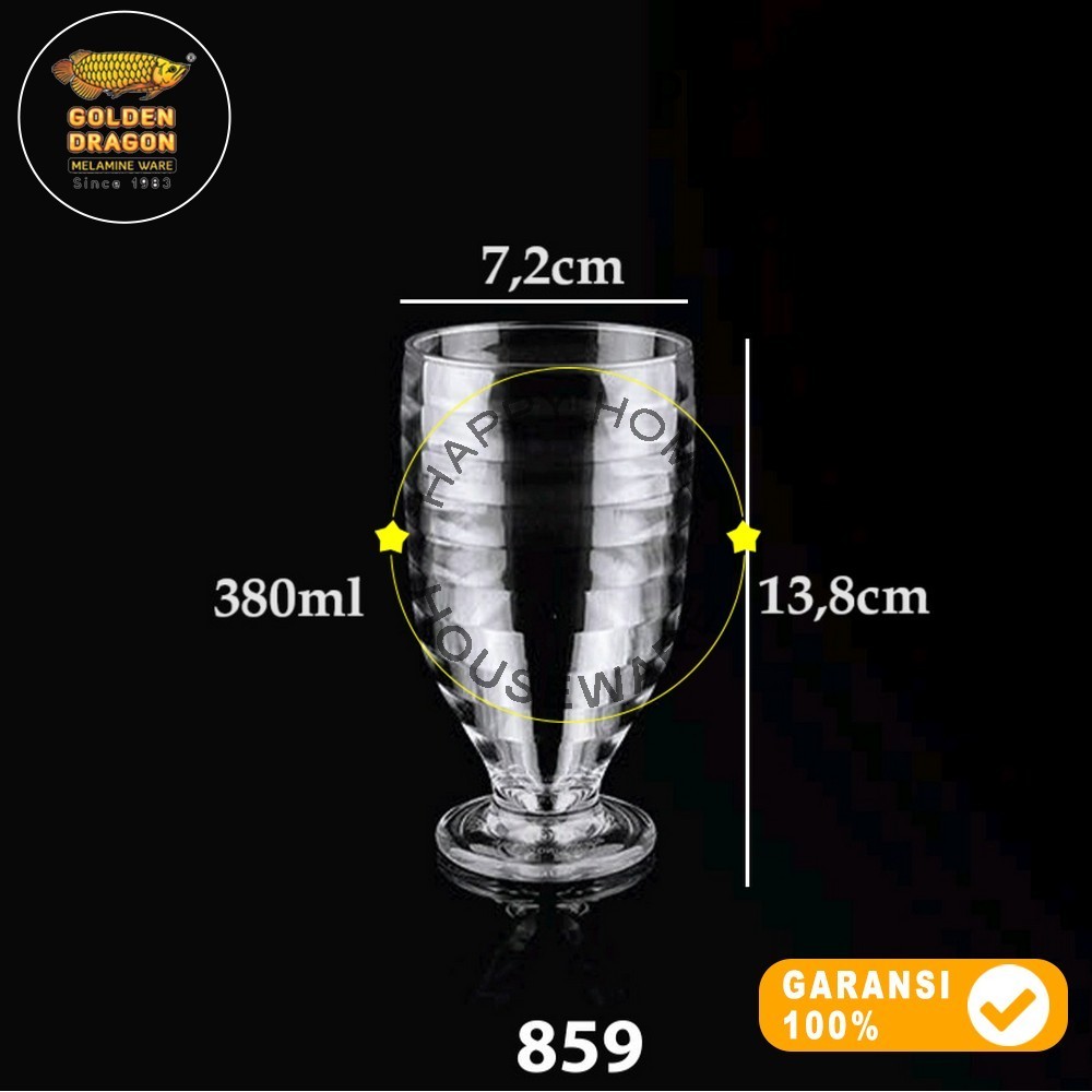 Jual Golden Dragon Gelas Plastik Goblet Ulir 350ml Gelas Resto Gelas Cafe 350ml Shopee Indonesia 5195