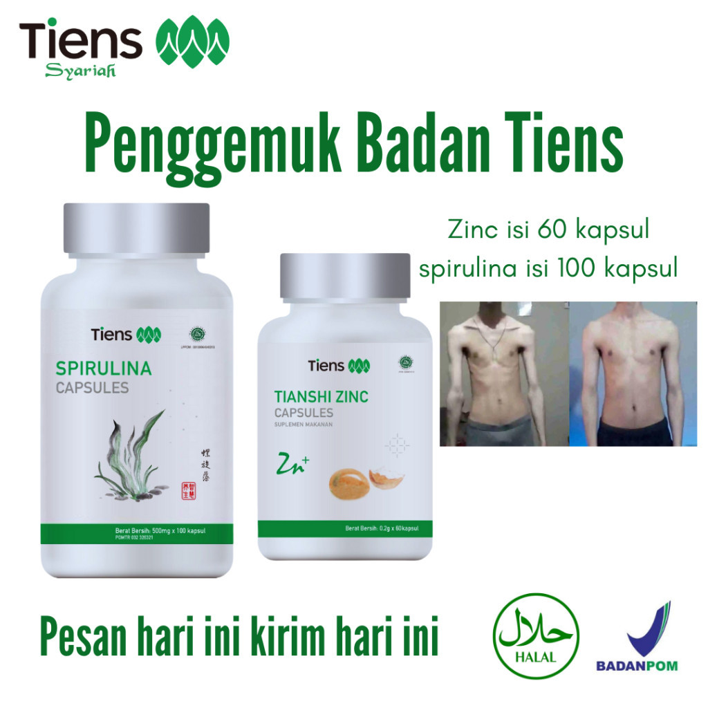 Jual Tiens Zinc & Spirulina Penambah Nafsu Makan Penggemuk BadanTiens