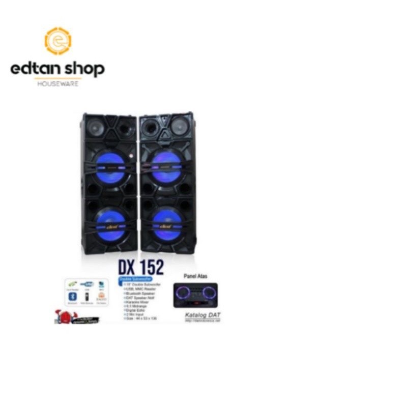 Jual Speaker aktif Dat DX-152 15 inch double subwoofer bluetooth new ...