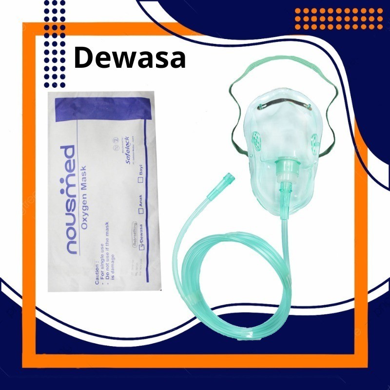 Jual Terlaris !! Masker Oksigen Dewasa / Adult Oxygen Mask Rebreathing ...