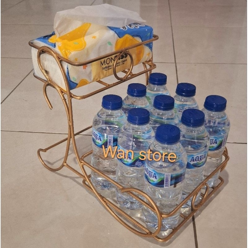 Jual AU79 Rak Aqua Botol Minuman Dan Tisu Minimalis | Shopee Indonesia