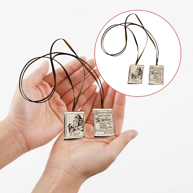 Skapulir Coklat VUVW Skapulir Bordir Skapulir Katolik Bunda Maria 3