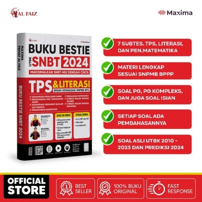 Jual Buku Bestie UTBK SNBT 2024 TPS Dan Literasi MAXIMA ALFAIZ | Shopee ...