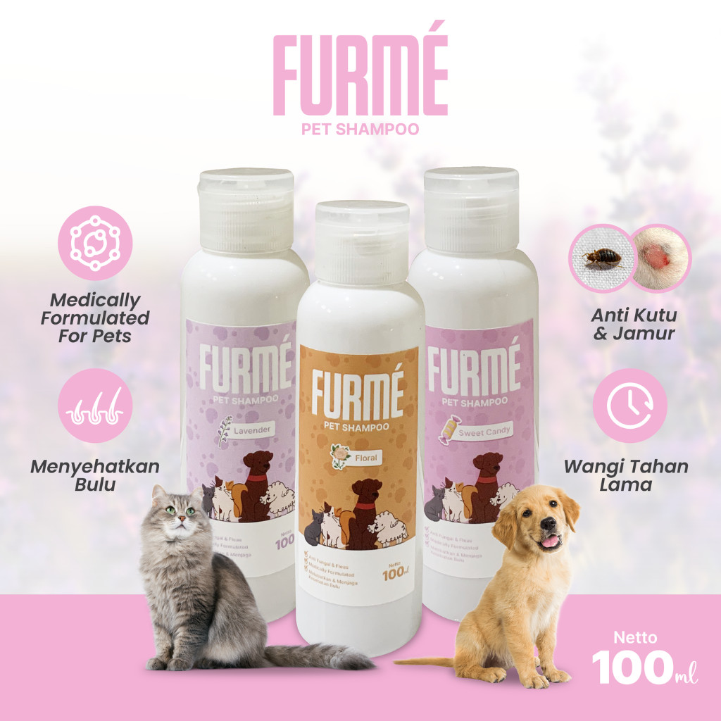 Jual FURME Shampoo Anjing Kucing Hewan Mandi Sabun Bulu Anti Jamur Kutu ...