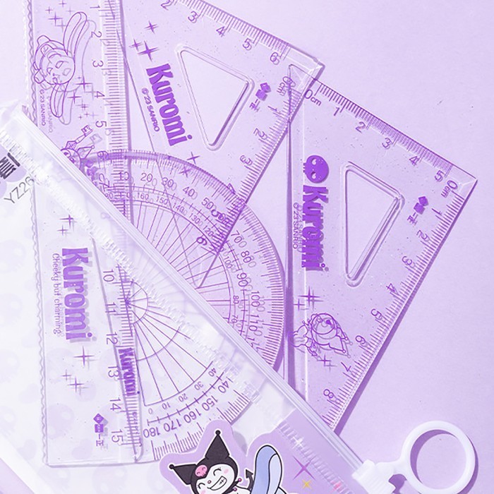 Jual TOKKADO Sanrio Loki Ruler Set Isi 4 Penggaris Busur Siku Derajat ...