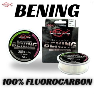 Tali Pancing Senar Pancing Fluorocarbon 50 M, Transparan Super