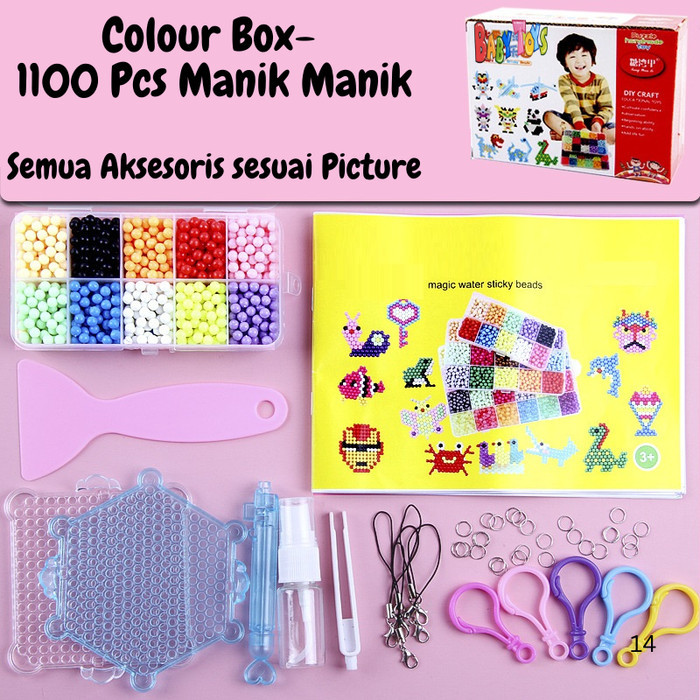 Jual BabyToys Mainan Anak Manik Manik Beads DIY 3D Bead Kerajinan