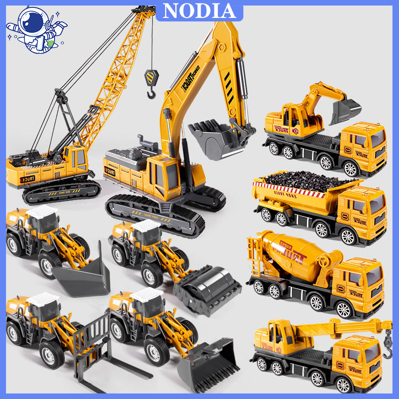 Nodia Toys 1:55 Mainan kendaraan teknik Excavator Mainan Anak Truck  Konstruksi Escavator/Mainan Excavators/Mobil Crane Truck/Road