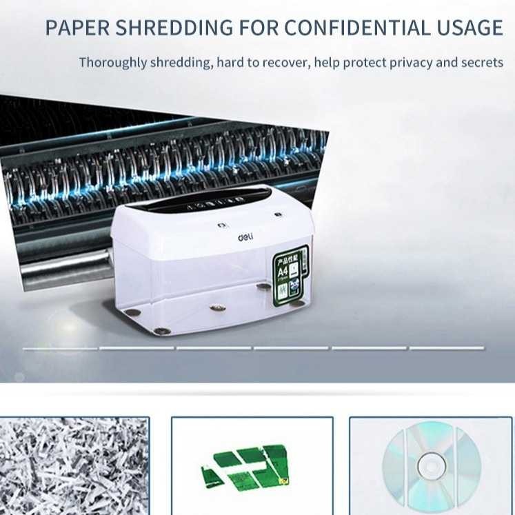 Jual CNDL - Deli Penghancur Kertas Manual CD Card Paper A4 Shredder 4L ...