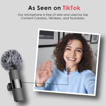 【✅】Mic Wireless Clip On 3 In1 Mikrofon Nirkabel Untuk IPhone Type C 3.5mm Nirkabel Lavalier
