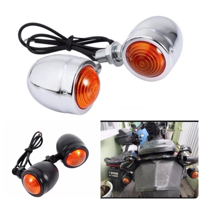 Jual Variasi Lampu Riting Sen Sein Bulat Klasik Retro Jadul Motor ...