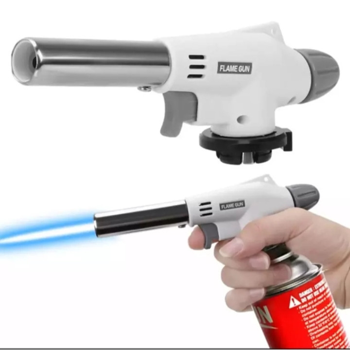 Jual Kepala Pemantik Api Warna Putih Flame Gun Portable Gas Torch Blow ...