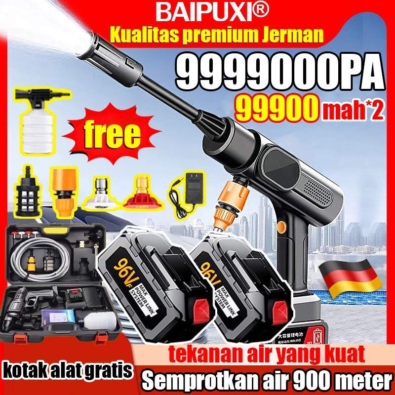 Jual Kotak Peralatan Gratis Baipuxi Alat Cuci Mobil High Pressure Cleaner 2 Baterai 288bar 399vf 2979