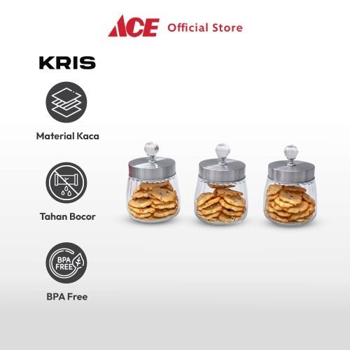 Jual Mk G Ace Kris Ml Set Pcs Stoples Kaca Jar Tempat Simpan Snack Dan Permen Setoples