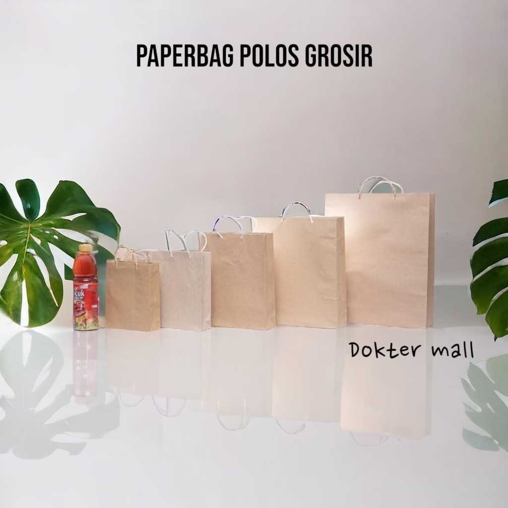 Jual Paper Bag Coklat Polos Paperbag Polos Tas Kertas Coklat