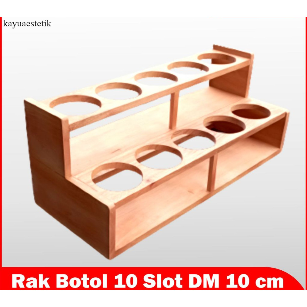 Jual Rak botol tingkat Kayu Serbaguna diameter 10 Cm Rak Botol bumbu ...