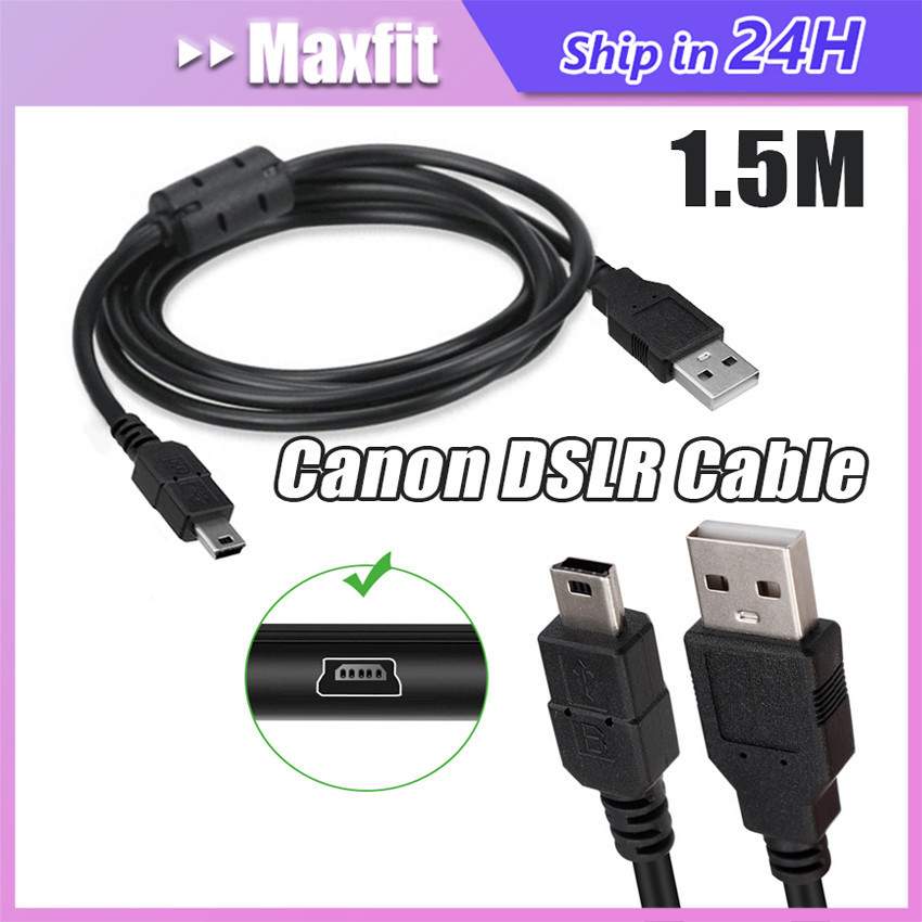 Jual Kabel Data Canon DSLR Kamera SLR EOS Usb UC-E4 5 Pin Kabel Charge ...