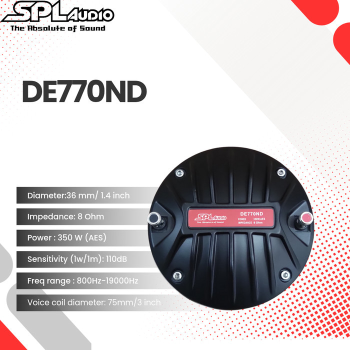 Jual SPL Audio Neodymium Driver Tweeter DE770ND | Shopee Indonesia