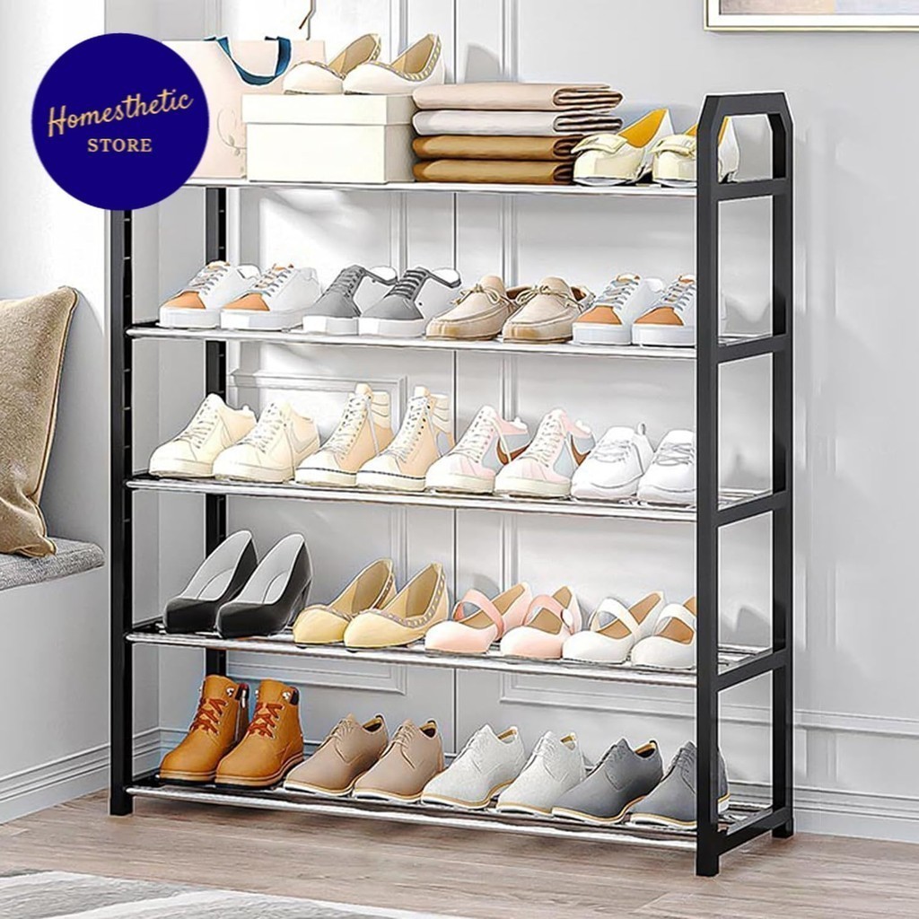 Jual Rak Tempat Sepatu Sandal Shoes Rack Home Organizer Steel Rak Besi ...