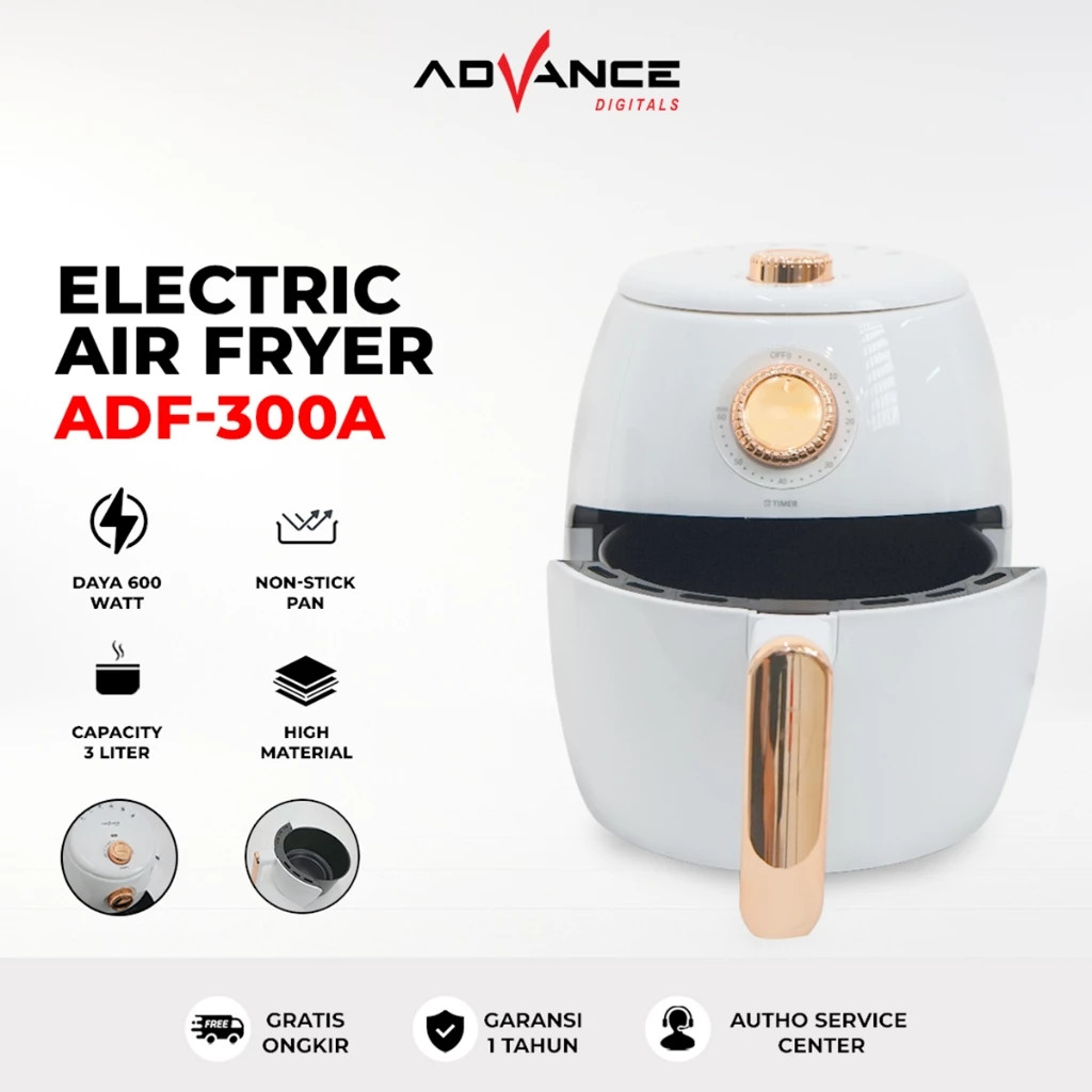 Jual 【Bisa dikirim hari ini】Air Fryer Advance low watt 3L 600W