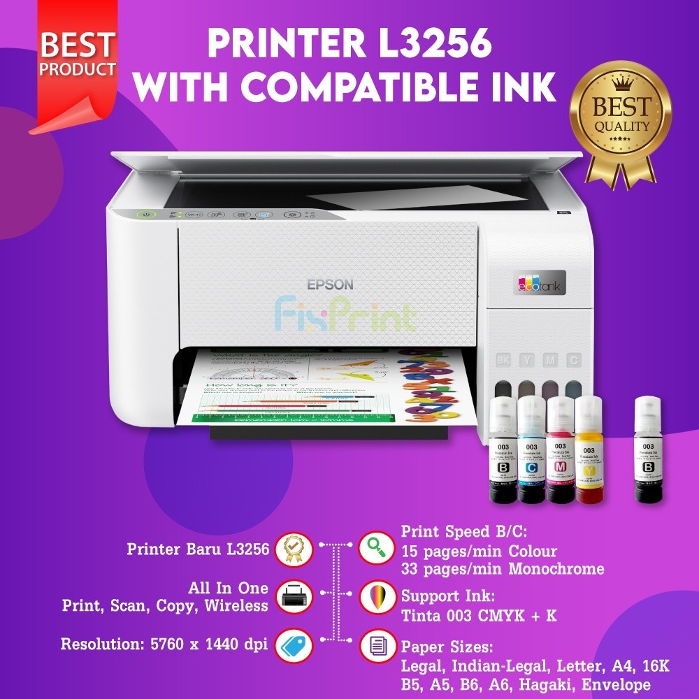 Jual Printer Epson Ecotank L3250 Wifi All In One Print Scan Copy New Pengganti Epson 7234
