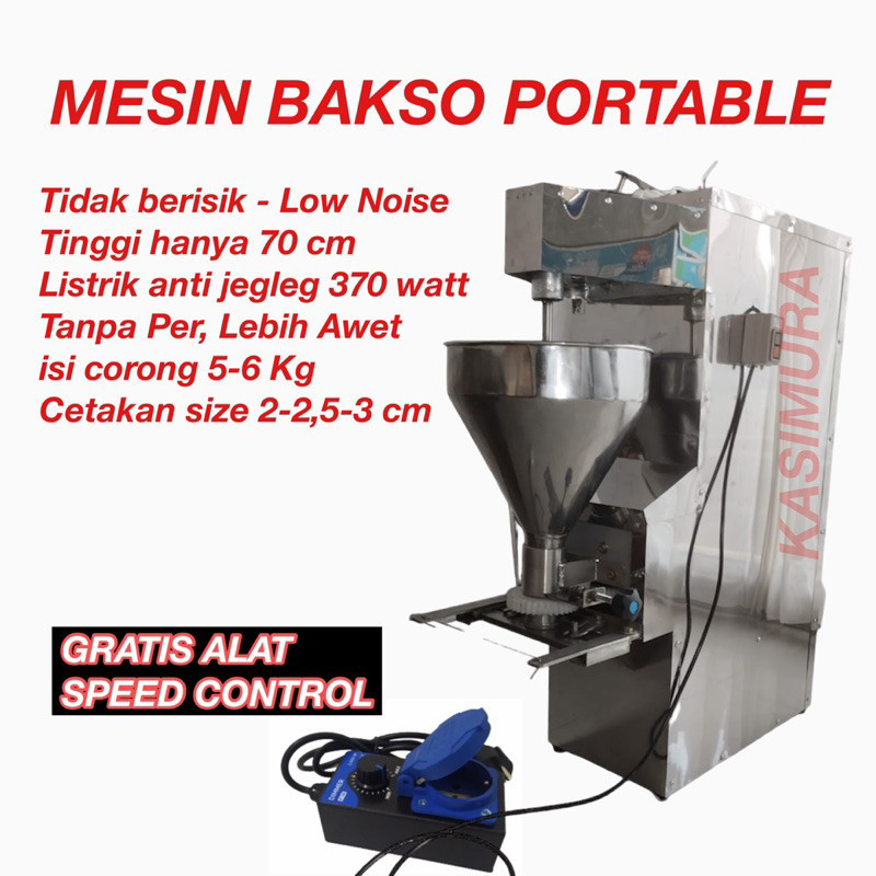 Jual Mesin Cetak Bakso Portable Mini Otomatis Low Watt Baso Cilok